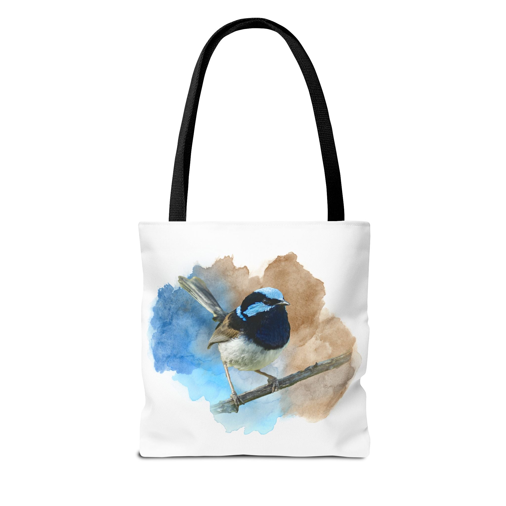 Superb Fairywren Watercolor Tote Bag – Australian Bird Art Shoulder Bag