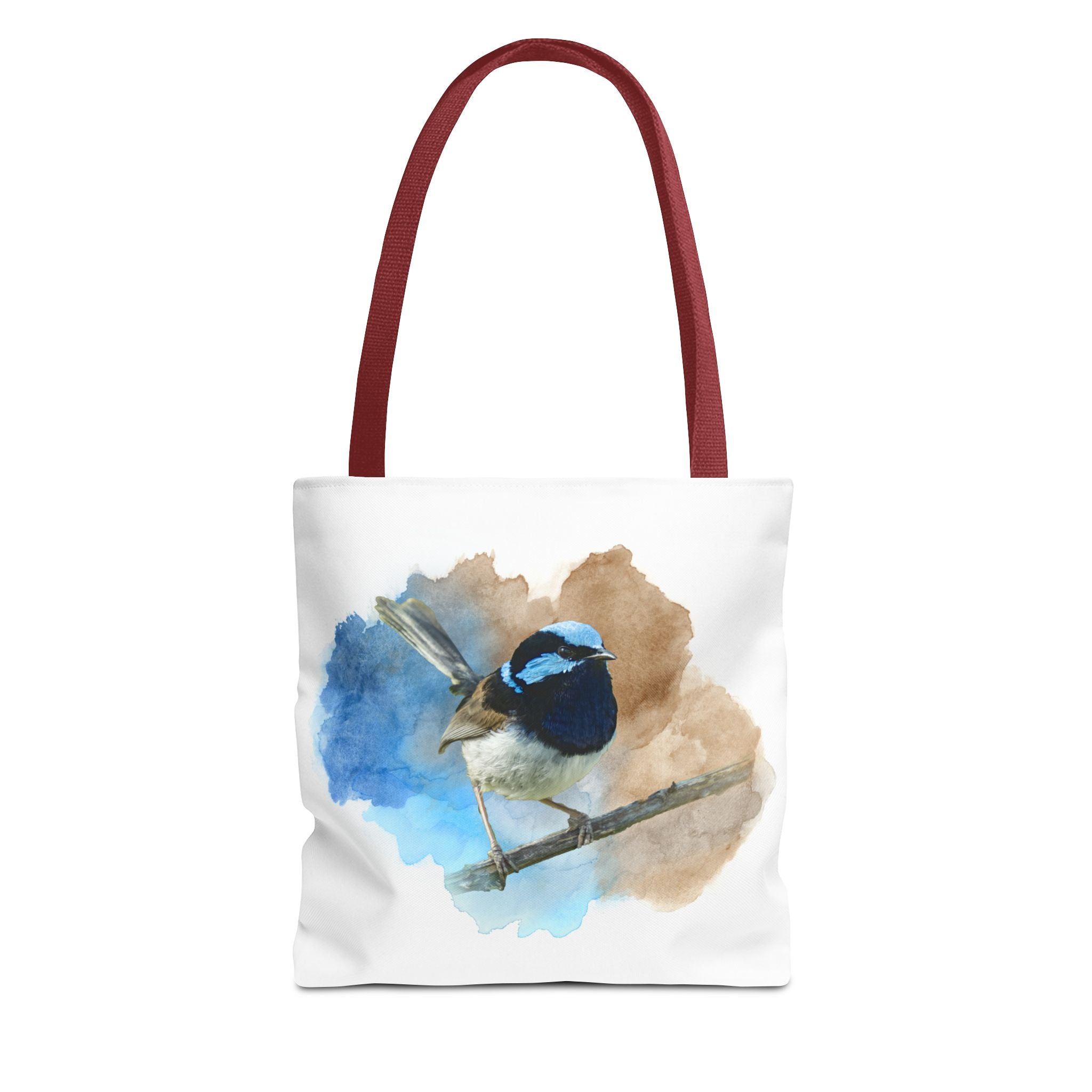 Superb Fairywren Watercolor Tote Bag – Australian Bird Art Shoulder Bag