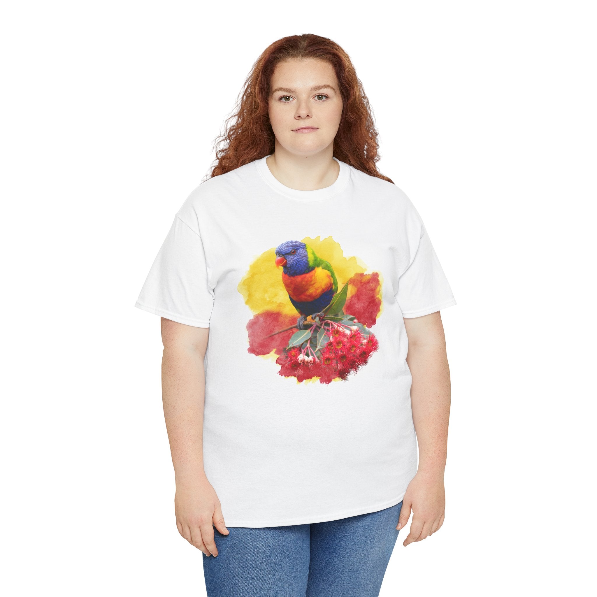 Rainbow Lorikeet Watercolor Tee — Bird Lover T-Shirt