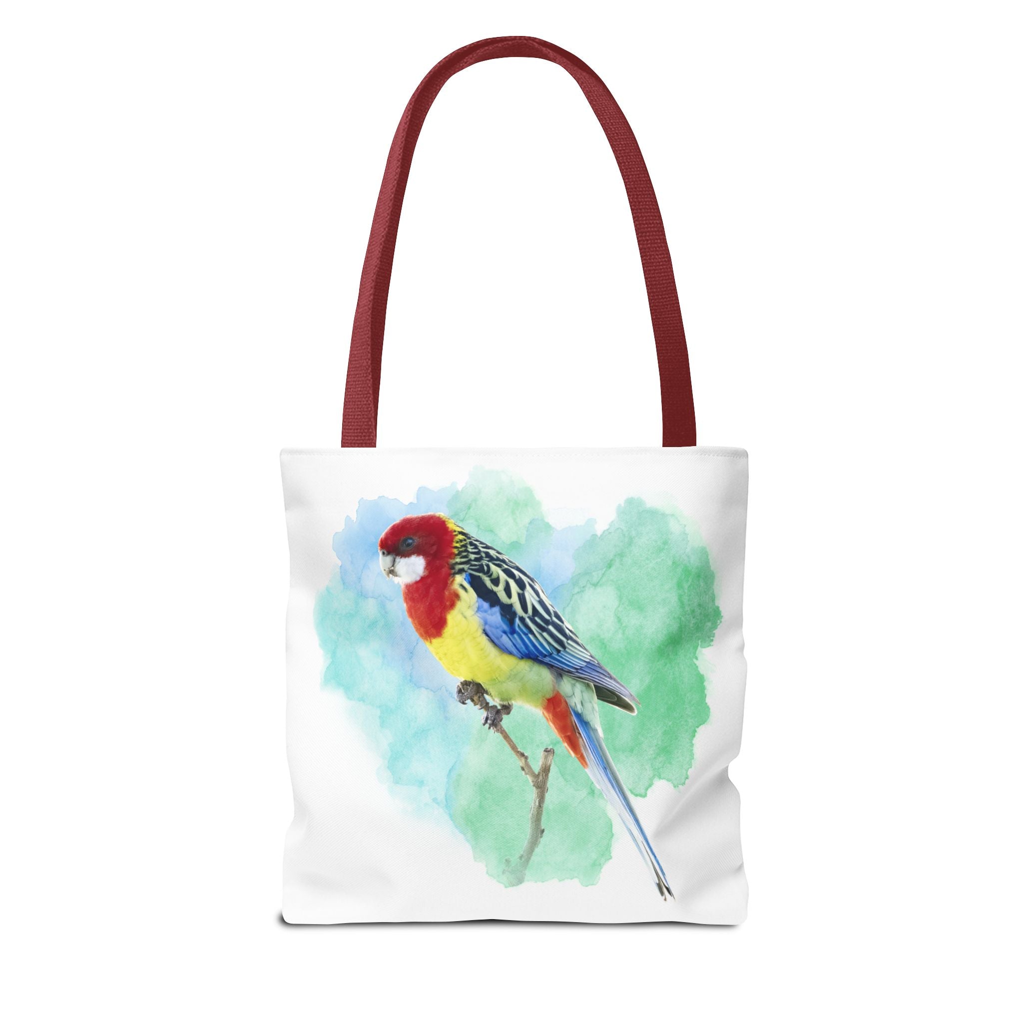 Eastern Rosella Watercolor Tote Bag – Australian Bird Art Shoulder Bag