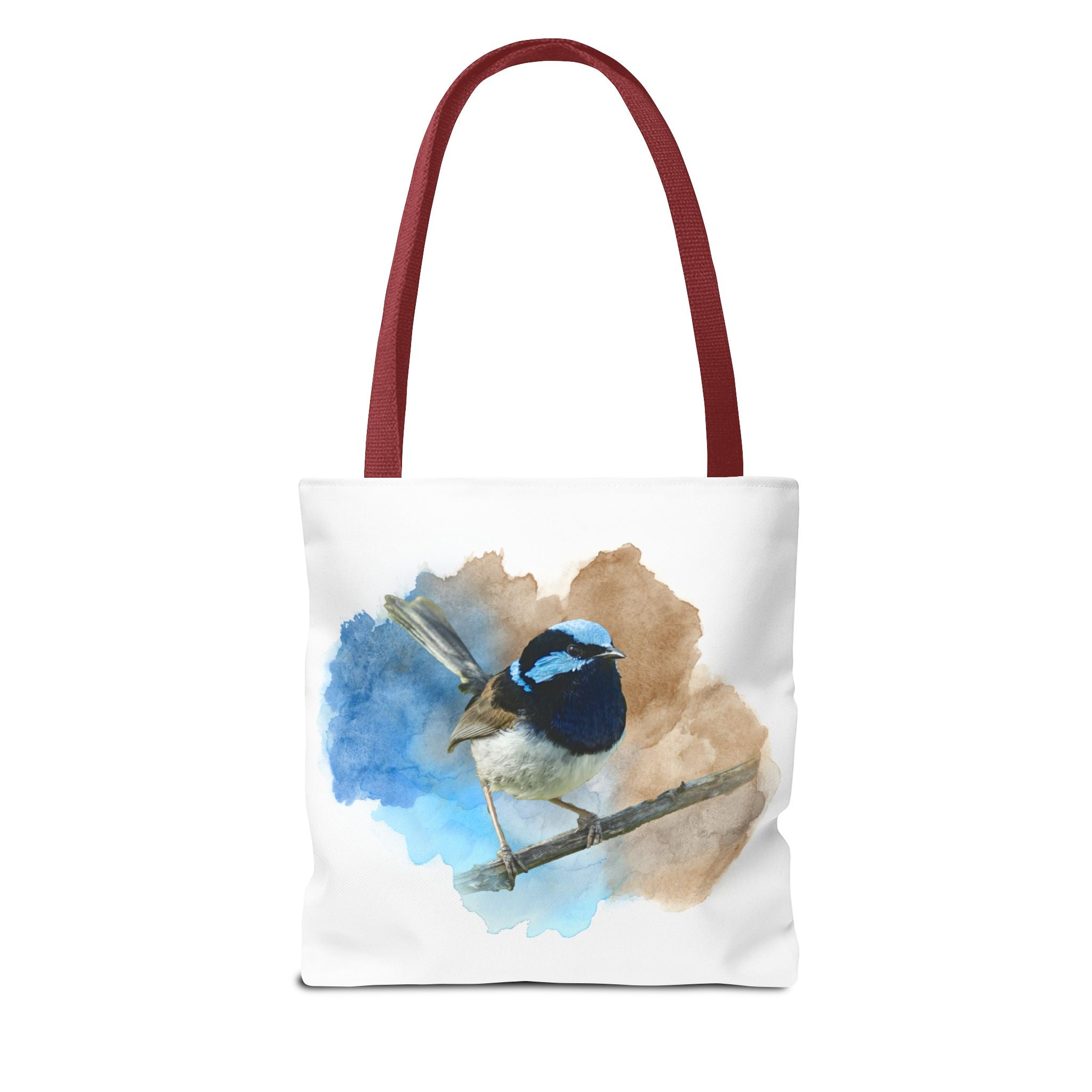 Superb Fairywren Watercolor Tote Bag – Australian Bird Art Shoulder Bag