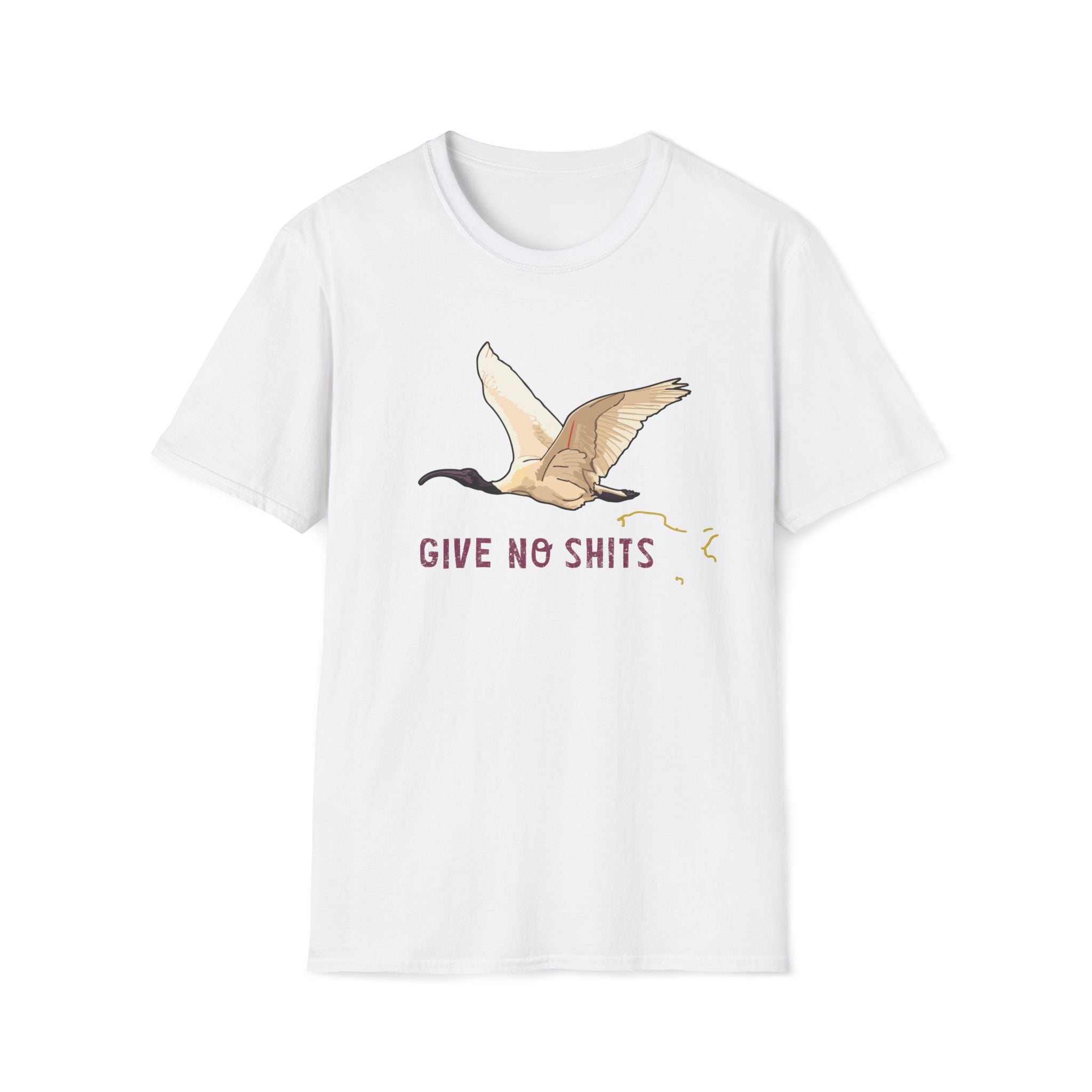 "Give No Shits" Flying Ibis Graphic T-Shirt