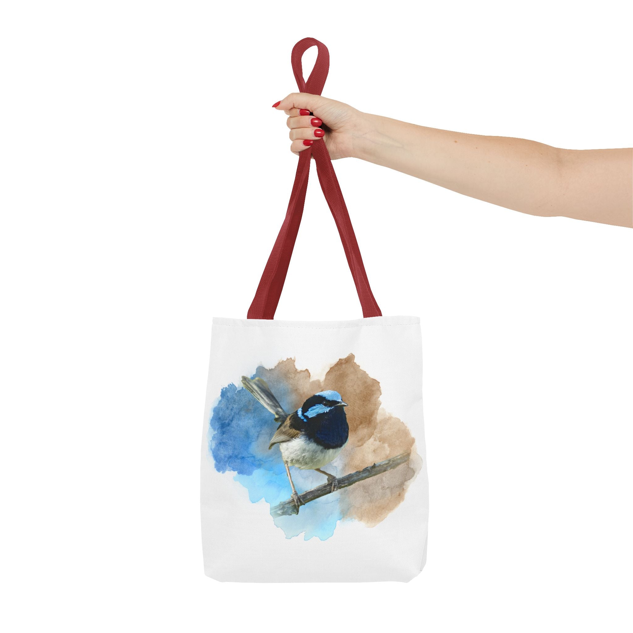 Superb Fairywren Watercolor Tote Bag – Australian Bird Art Shoulder Bag
