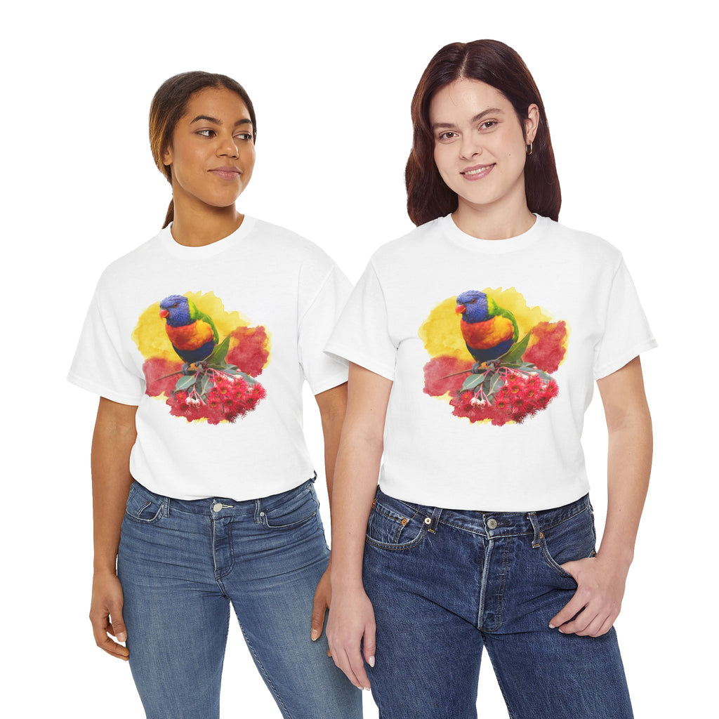 Rainbow Lorikeet Watercolor Tee — Bird Lover T-Shirt