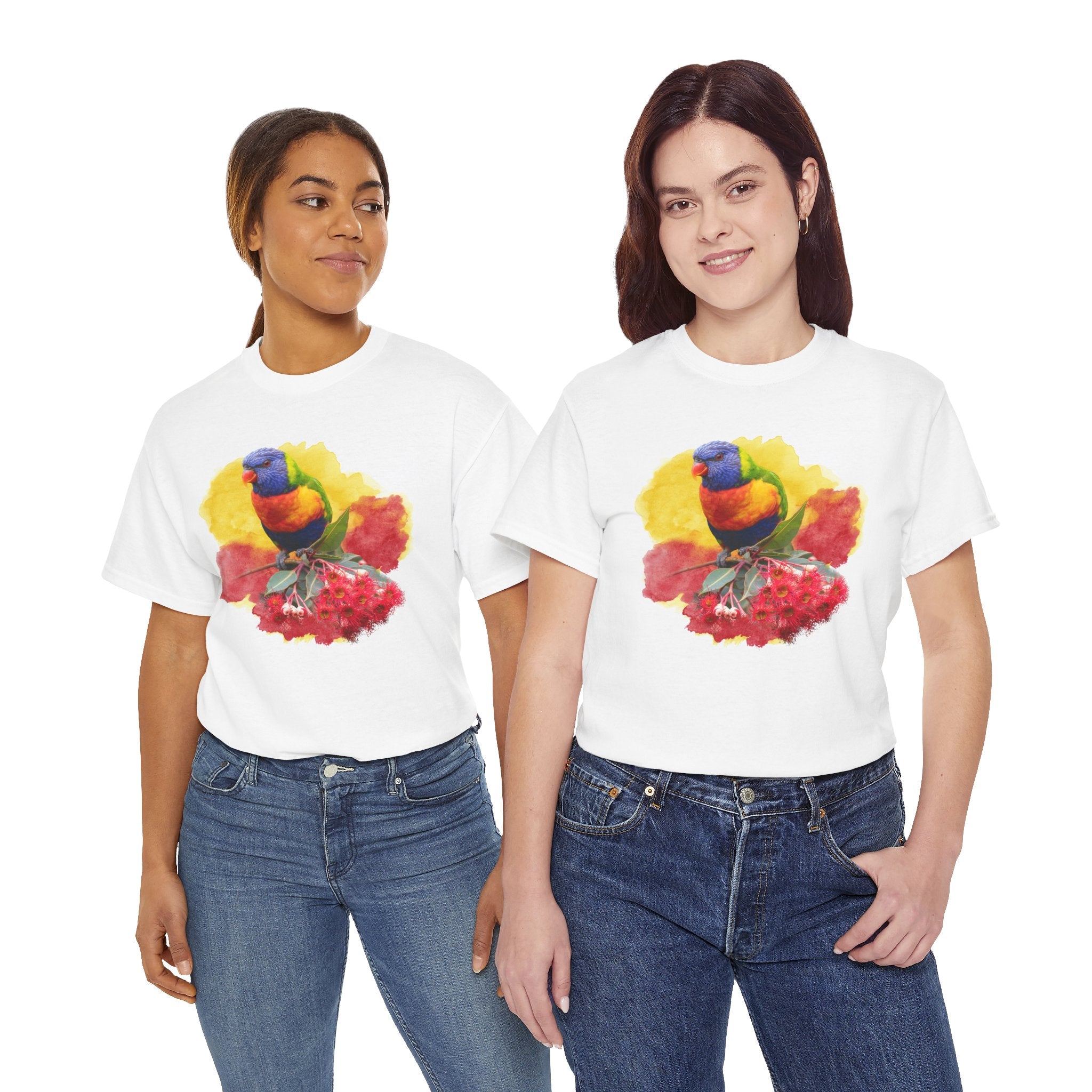 Rainbow Lorikeet Watercolor Tee — Bird Lover T-Shirt