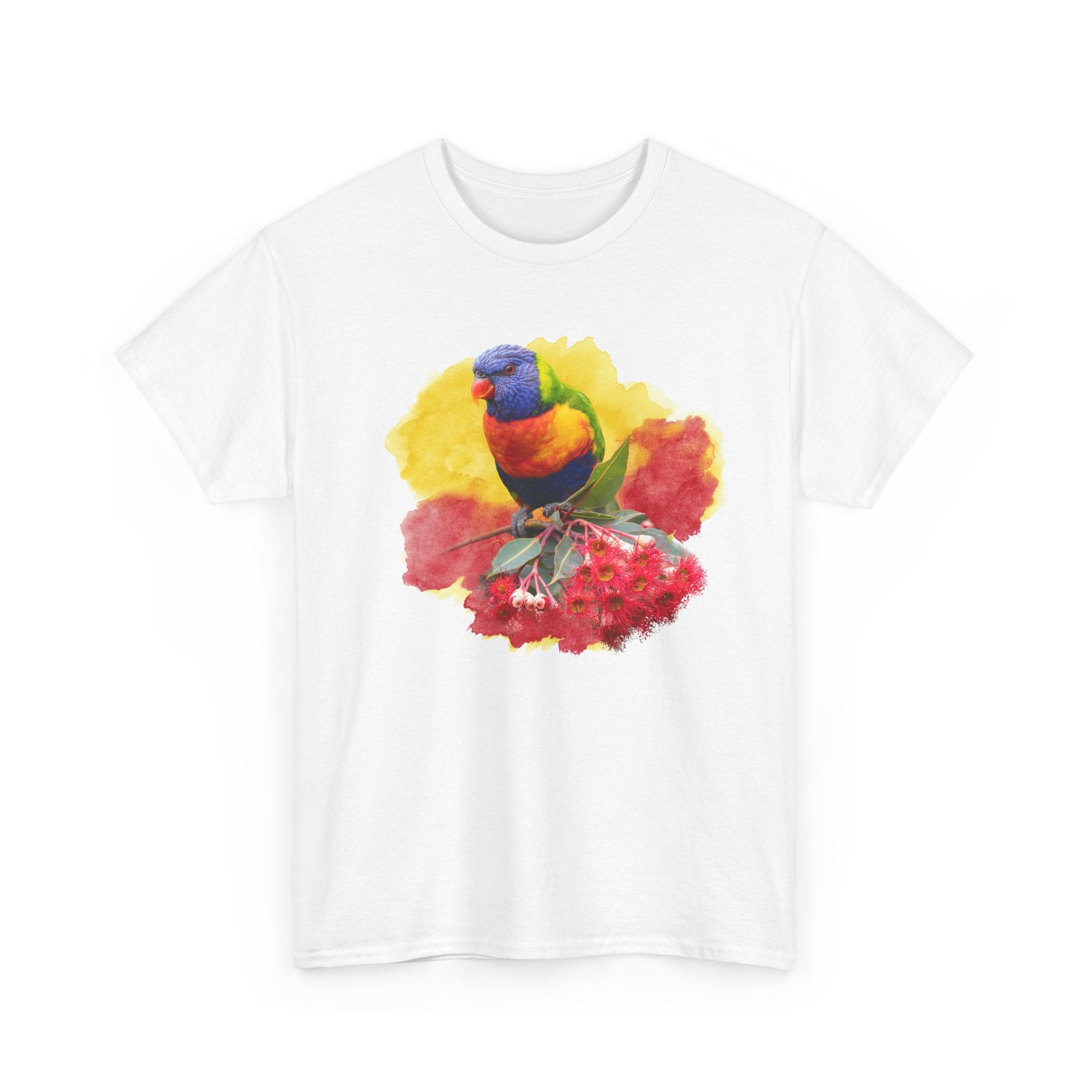 Rainbow Lorikeet Watercolor Tee — Bird Lover T-Shirt