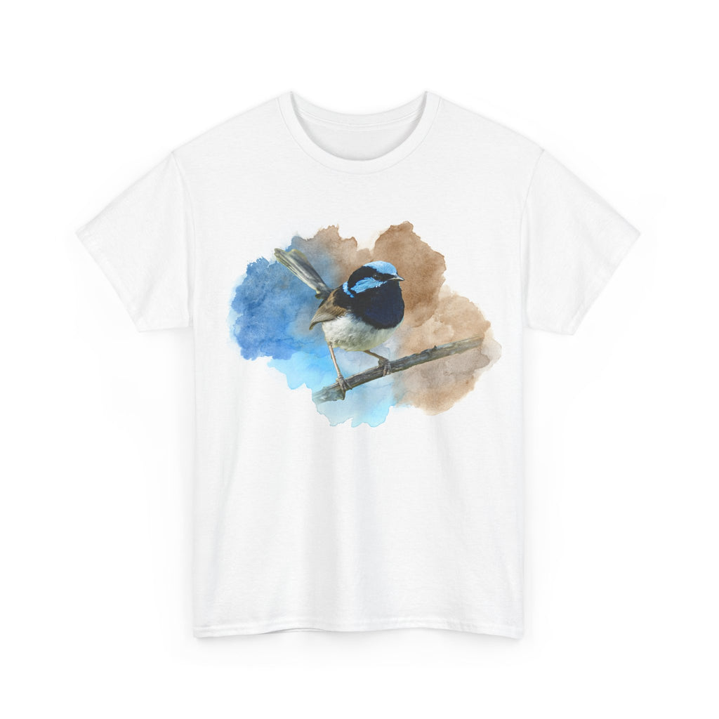 Splendid Fairywren Watercolor Tee — Bird Lover T-Shirt